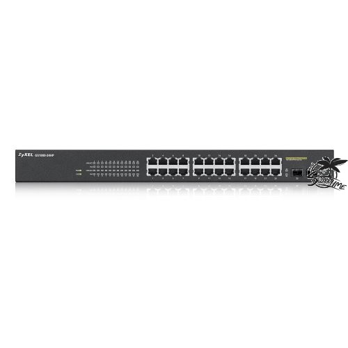24-port GbE Smart Managed PoE Switch with GbE Uplink GS1900-24HP