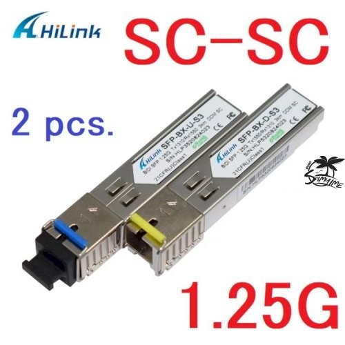 SC 3 KM GBIC 1.25G SFP สวิตช์โมดูล Ethernet ตัวรับส่งสัญญาณไฟเบอร์ออปติกใช้งานร่วมกับ TP-Link /Mikrotik/Cisco
